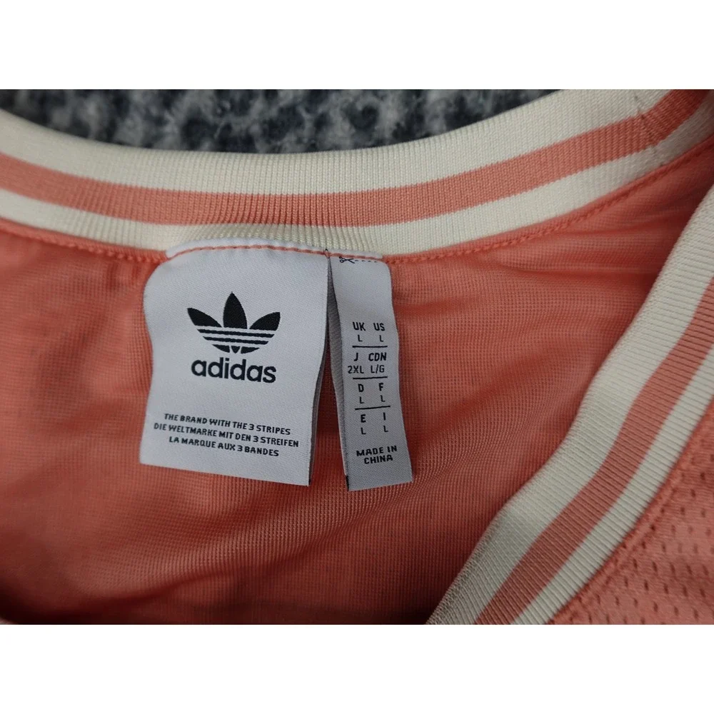 Adidas Tank Top Mens Large Coral Good Graphic Mesh Basketball Jersey IS2899